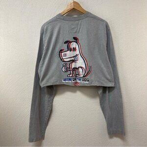 Mambo Australia 2003 Art Long Sleeve Cropped T Shirt Size XL